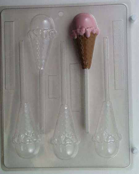 Chocolate// Candy Mold, Lollipop - Any Occassion, Ice Cream Cone, Single Scoop