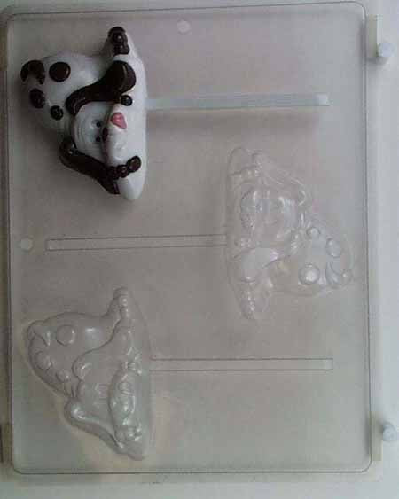 Chocolate// Candy Mold, Lollipop - Animal, Cute Dog with Spots and Floppy Ears