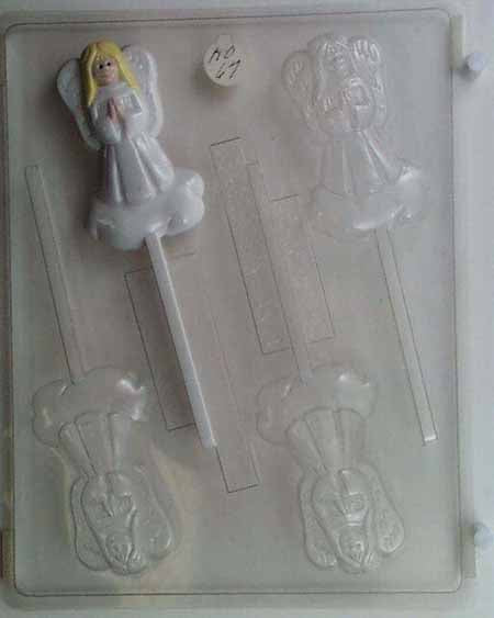 Chocolate// Candy Mold, Lollipop - Religion, Cute Angel on Cloud, Praying