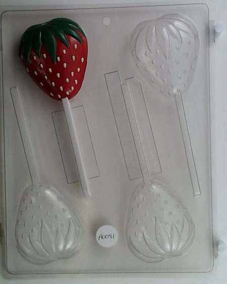 Chocolate// Candy Mold, Lollipop - Food, Strawberry
