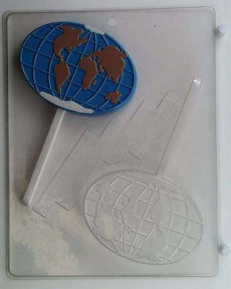 Chocolate// Candy Mold, Lollipop - Any Occassion, Oval Globe