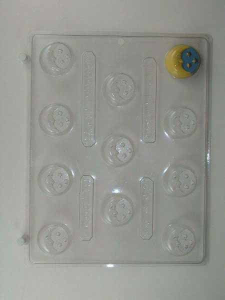 Chocolate// Candy Mold, Mini - Small Moon with Stars