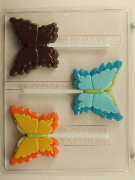 Chocolate// Candy Mold, Lollipop - Bug, Large Butterfly #2