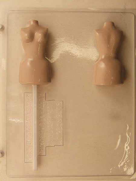 Chocolate// Candy Mold, Lollipop - Any Occasion, Mannequin Font and Back (Core Body)