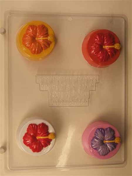 Chocolate// Candy Mold - Flower, Hibiscus on Round