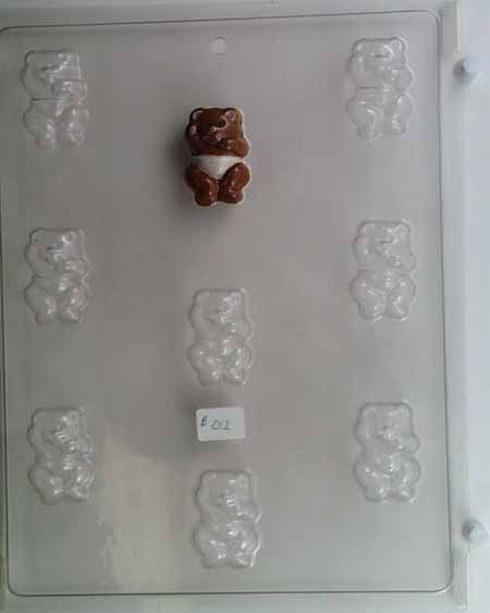 Molde para chocolate/caramelo, mini - Bebé, osito bebé