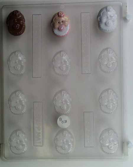 Chocolate// Candy Mold - Baby, Mini Girl with Pacifier