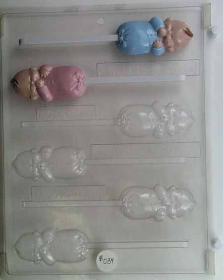 Chocolate// Candy Mold, Lollipop - Baby Shower, Swaddled Baby