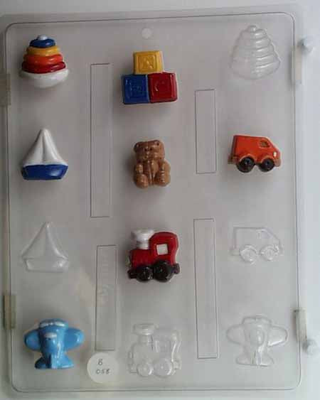 Chocolate// Candy Mold, Mini - Baby Shower, Toy Collection for Boys