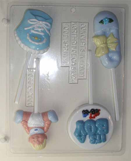 Chocolate// Candy Mold, Lollipop - Baby Shower, Baby Boy Collection