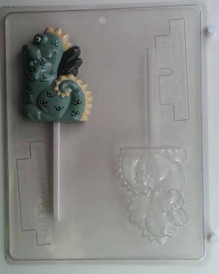 Molde para chocolate/caramelo, piruleta - Animal, dragón con púas