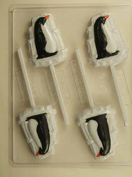 Chocolate// Candy Mold, Lollipop - Animal, Penguin