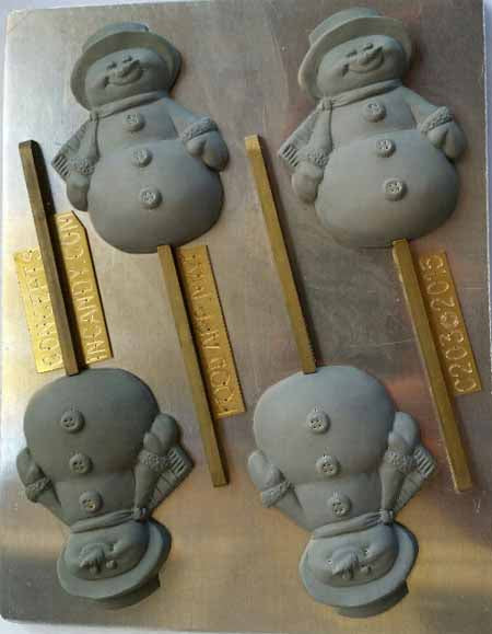 Chocolate// Candy Mold, Lollipop - Holiday, Christmas Snowman
