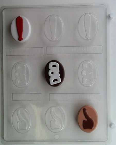 Chocolate// Candy Mold, Mini - Father, Father's Day Collection on Oval