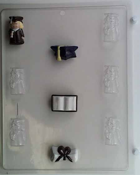 Chocolate// Candy Mold, Mini - Graduation, Girl Graduation Collection