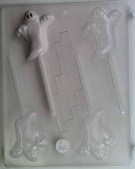 Chocolate// Candy Mold, Lollipop - Halloween, Ghost with Arms Out