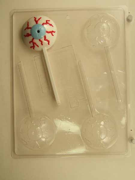 Chocolate// Candy Mold, Lollipop - Halloween, Eyeball with Veins