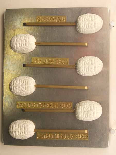 Chocolate// Candy Mold, Lollipop - Halloween, Small Human Brain 