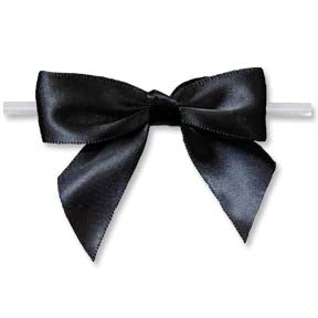 Large Bows // Black with Twisty 6ct