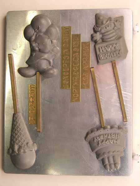 Molde para chocolate, caramelos y piruletas - Cumpleaños, imágenes variadas para fiestas