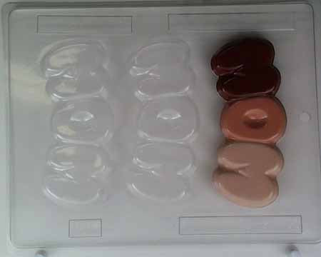 Chocolate// Candy Mold- Mother, "MOM" in Bubble Letters Large