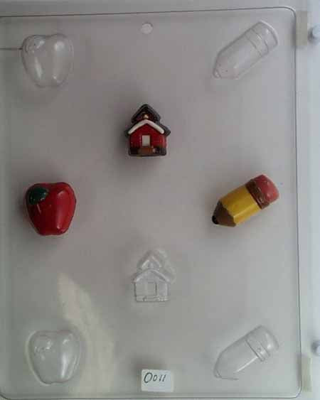 Chocolate// Candy Mold, Mini - School, School Collection