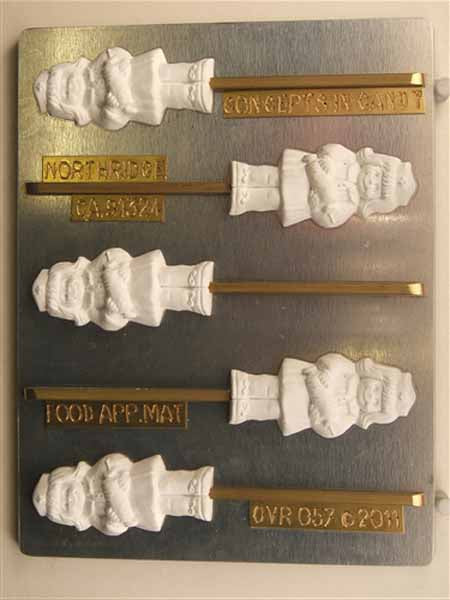 Chocolate// Candy Mold, Lollipop - Medical, Small Cute Nurse