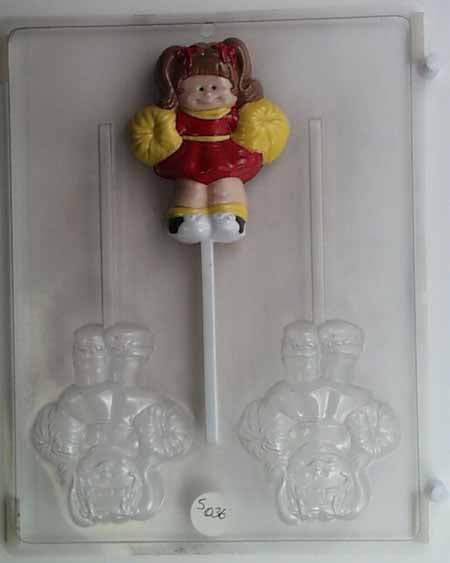 Chocolate// Candy Mold, Lollipop - Sports, Cheerleader Girl