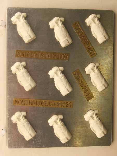 Chocolate// Candy Mold, Mini - Sports, Golf Bags