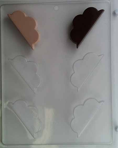 Chocolate// Candy Mold - Blank, Clouds with Straight Bottom