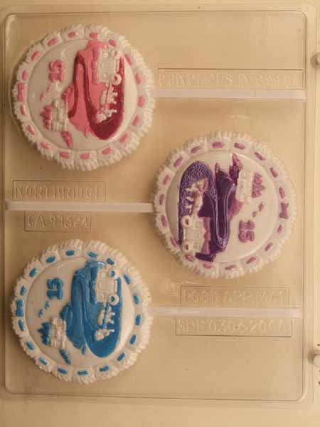 Chocolate// Candy Mold, Lollipop - Quince, Horse Pulling Carriage up Hill to Castle with '15'