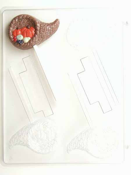 Chocolate// Candy Mold, Lollipop - Thanksgiving, Horn 'O Plenty
