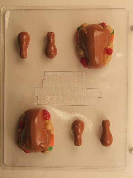 Chocolate// Candy Mold - Thanksgiving, Turkey with Drumsticks