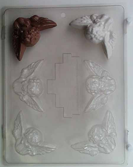 Molde de chocolate/caramelo - Amor, Cupido clásico con la cabeza apoyada en las manos