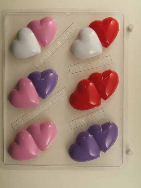 Molde para chocolate y caramelos - Amor, Doble Corazón