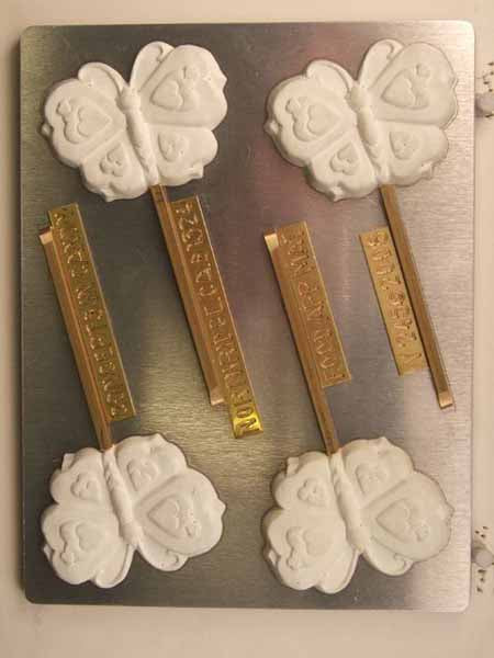 Molde para Chocolate// Caramelo, Piruleta - Amor, Mariposa con Alas de Corazones