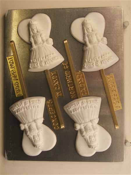 Chocolate// Candy Mold, Lollipop - Love, Queen of Hearts Princess