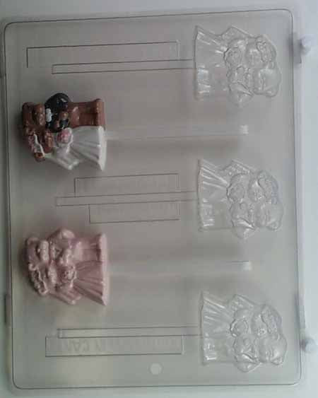 Molde de Chocolate// Caramelo, Piruleta - Boda, Ositos Novios