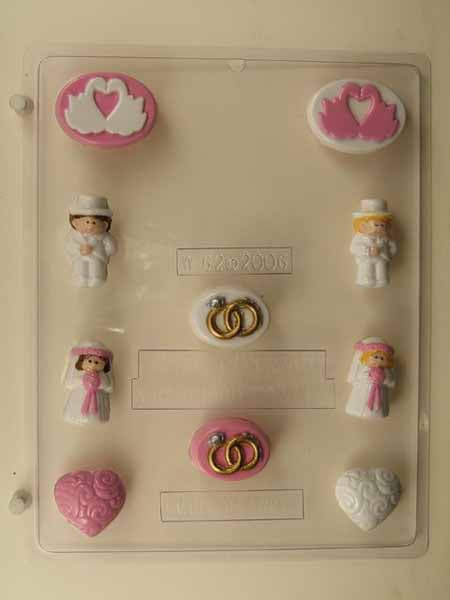 Molde para chocolate y caramelos, mini, para bodas, recuerdos de boda variados