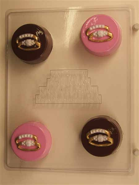 Molde para chocolate/caramelos, Oreo - Boda, Anillos de boda