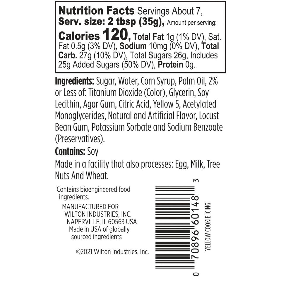 Wilton Cookie Icing // Yellow 9oz