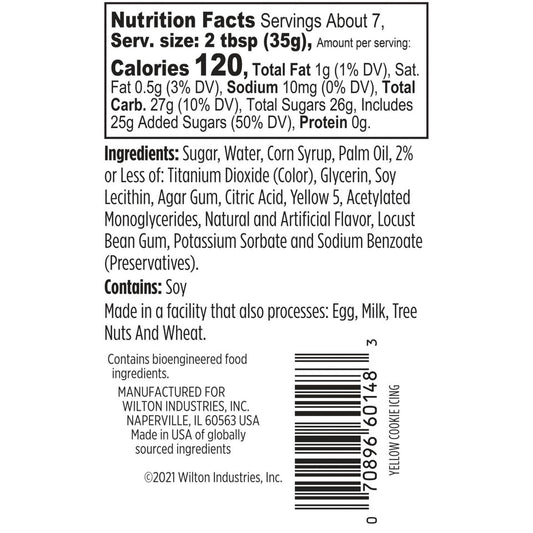 Wilton Cookie Icing // Yellow 9oz