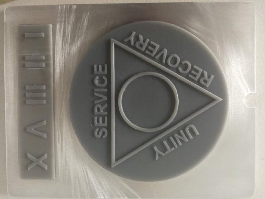 Molde para chocolate y dulces (para cualquier ocasión), moneda AA grande con números romanos
