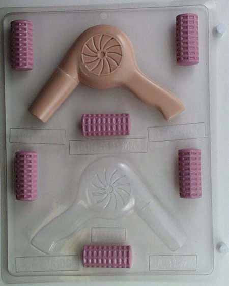 Molde para chocolate y caramelos 3D - Para cualquier ocasión, Secador y rulos 3D
