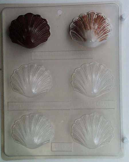 Molde para chocolate y caramelos - Concha, Conchas elegantes