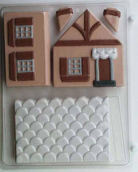Molde para chocolate/caramelos, 3D - Para cualquier ocasión, Casa grande 3D