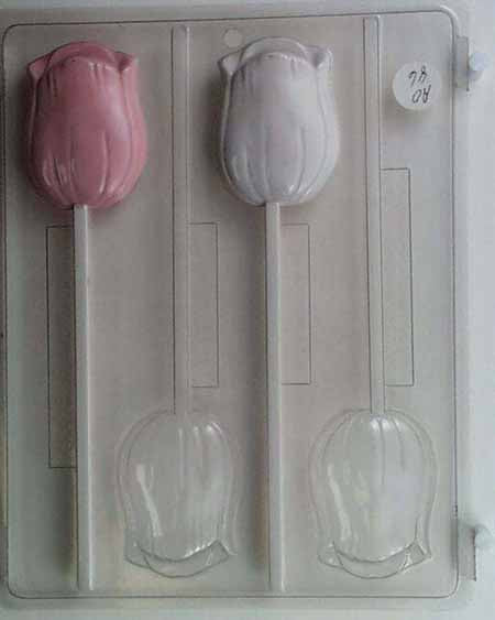 Chocolate// Candy Mold, Lollipop - Flower, Tulip, Rounded Look&nbsp;
