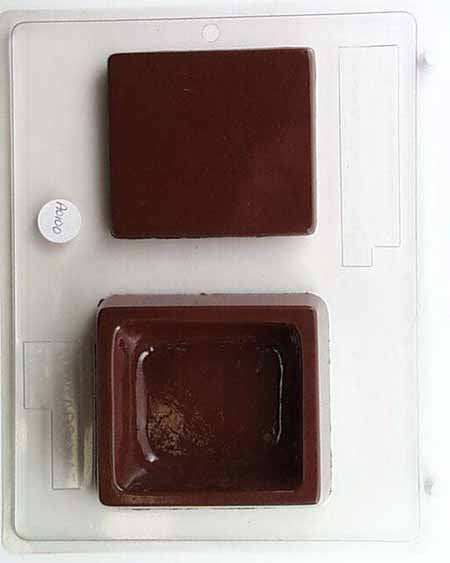 Chocolate// Candy Mold, Pour Box - Blank, Pour Box, Square with Lid