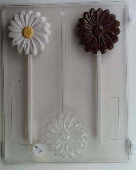 Chocolate// Candy Mold, Lollipop - Flower, Detailed Daisy