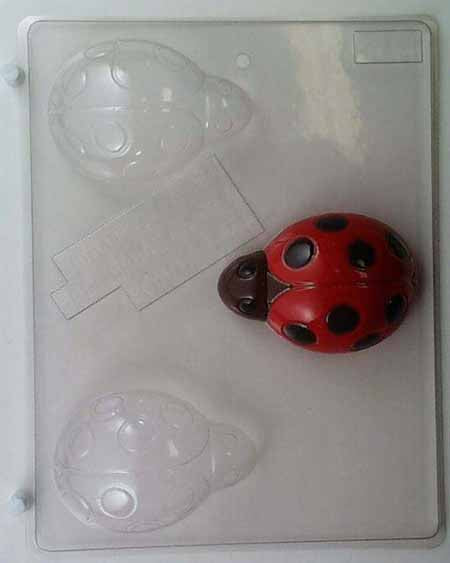 Molde para chocolate/caramelos, 3D - Insectos, Mariquitas grandes 3D